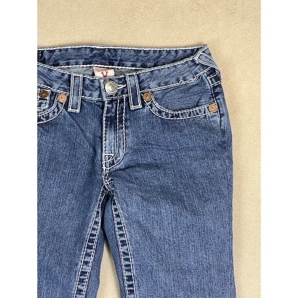 True Religion‎ Jeans Adult 30 Blue Joey Big T Flared Leg Denim Casual Womens - Picture 3 of 15